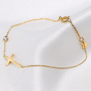 Cross necklace women, sideways cross necklace, gold cross necklace, gifts for her, gift for women, Crucifix Necklace