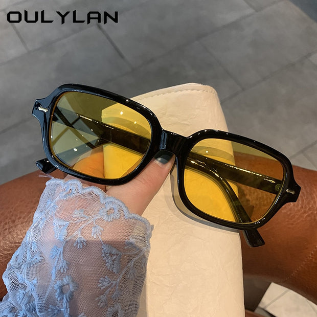 Oulylan Small Oval Sunglasses Women Men Luxury Brand Designer