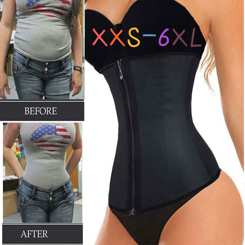 Plus Size XXS-XXL Women's Body sculpting Waist Trainer Corset Waist Cincher  Tummy Shaper Girdle Postpartum bondage With 6 Hooks wdxgsC16122300003A68