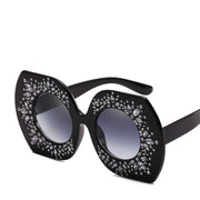 Women Luxury Oversized Rhinestones Vintage Sun Glasses